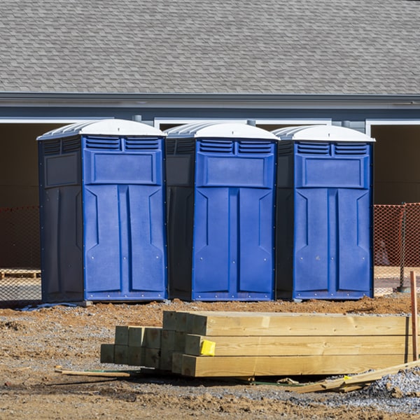 how can i report damages or issues with the portable toilets during my rental period in Mabie